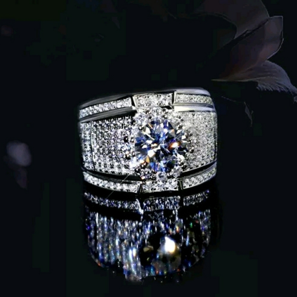 FIRM🆕️2ct Lab Created/Simulated Diamonds 925 Sterling Silver Ring - Picture 8 of 10